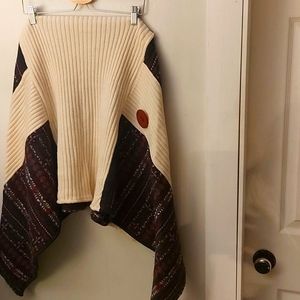 Cut Wool Designs Poncho Top/ Wool/ Upcycled/ Mint Condition/ One Size Fits All